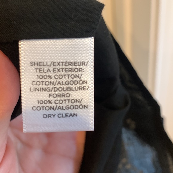 Loft cream and black striped eyelet dress size 2P - Picture 8 of 10